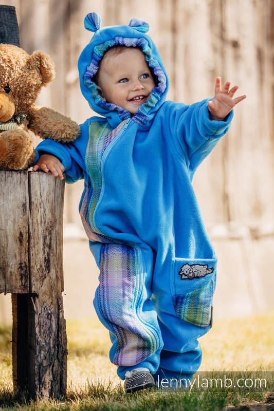 Lenny Lamb Fleeceoverall Gr. 62 Türkis mit Little Herringbone Petrea