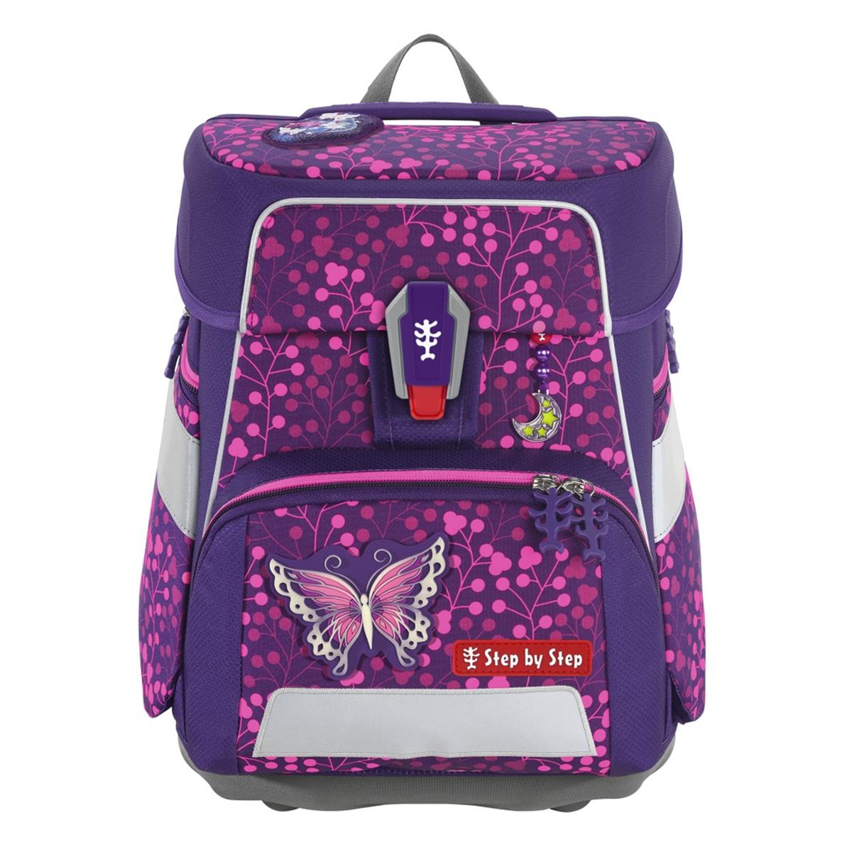 Step by Step Space Schulranzen-Set 5-tlg. Shine Butterfly Night Ina