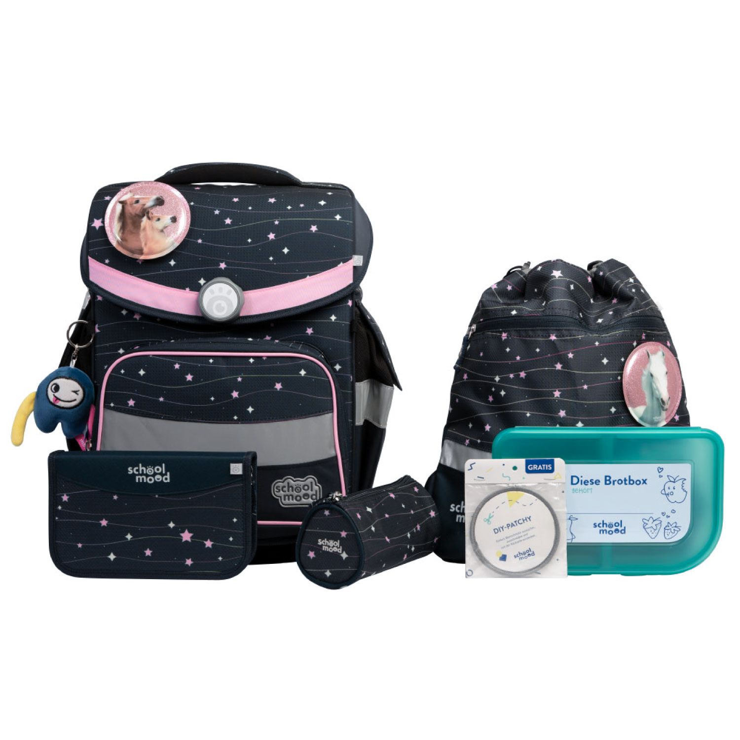 School-Mood Timeless Pro Schulranzen-Set 2025 7-tlg. Ella (Pony) School-Mood Timeless Pro Schulranzen-Set 2025 7-tlg. Ella (Pony)