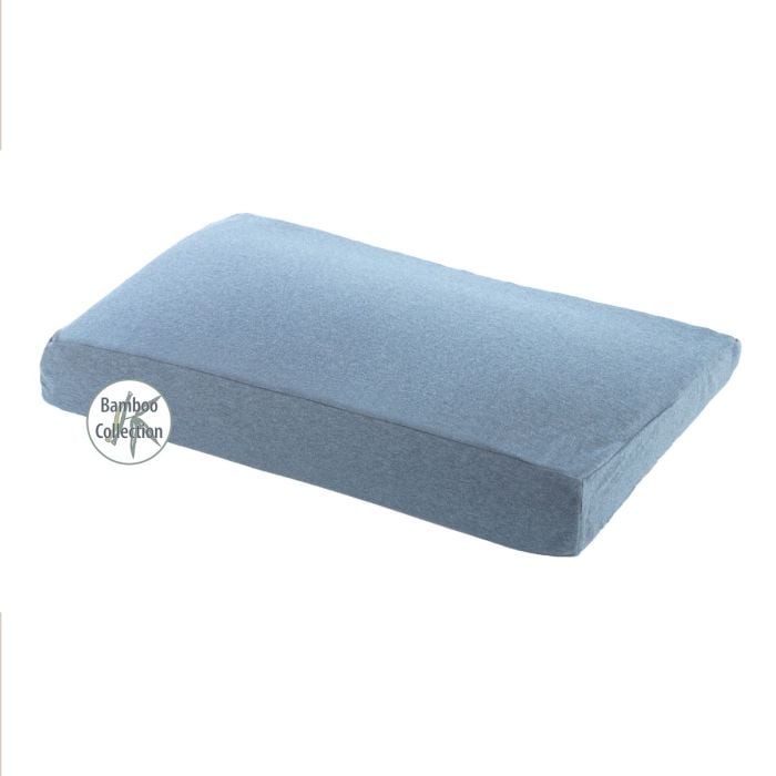 Theraline Das Kinderkopfkissen inkl. Bezug Bamboo Collection Melange blau-grau