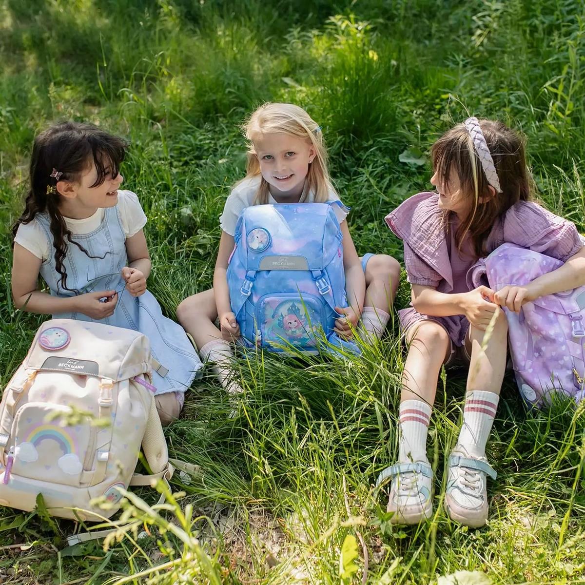 Beckmann Schulrucksack-Set Active Air FLX 6-teilig Yellow Heart