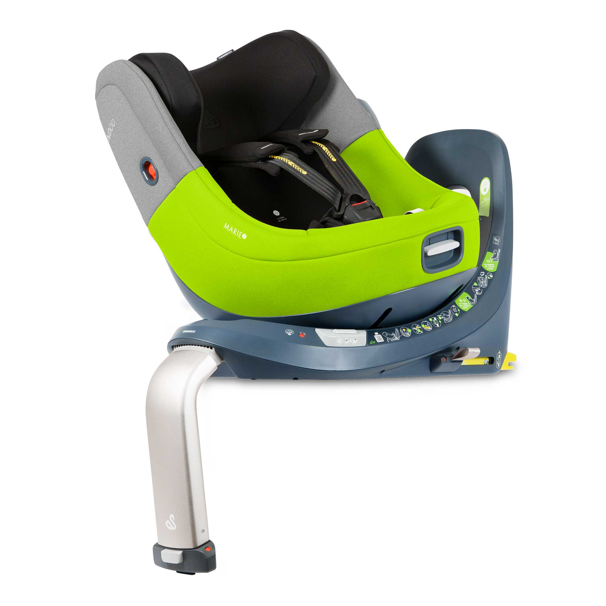 SWANDOO MARIE 5.0 i-Size Reboarder (40 – 105 cm/ 0 – 18 kg) 0+/1 Lime/Sesame Grey SWANDOO MARIE 5.0 i-Size Reboarder (40 – 105 cm/ 0 – 18 kg) 0+/1 Lime/Sesame Grey
