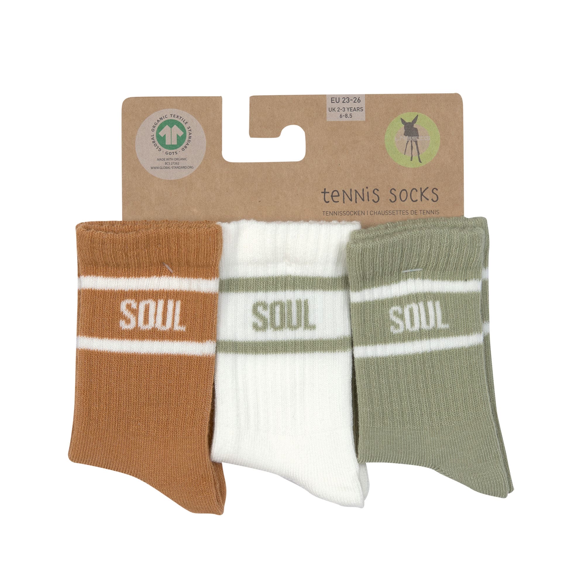 Lässig Tennis Socks 3er Set 19-22 caramel/light/khaki