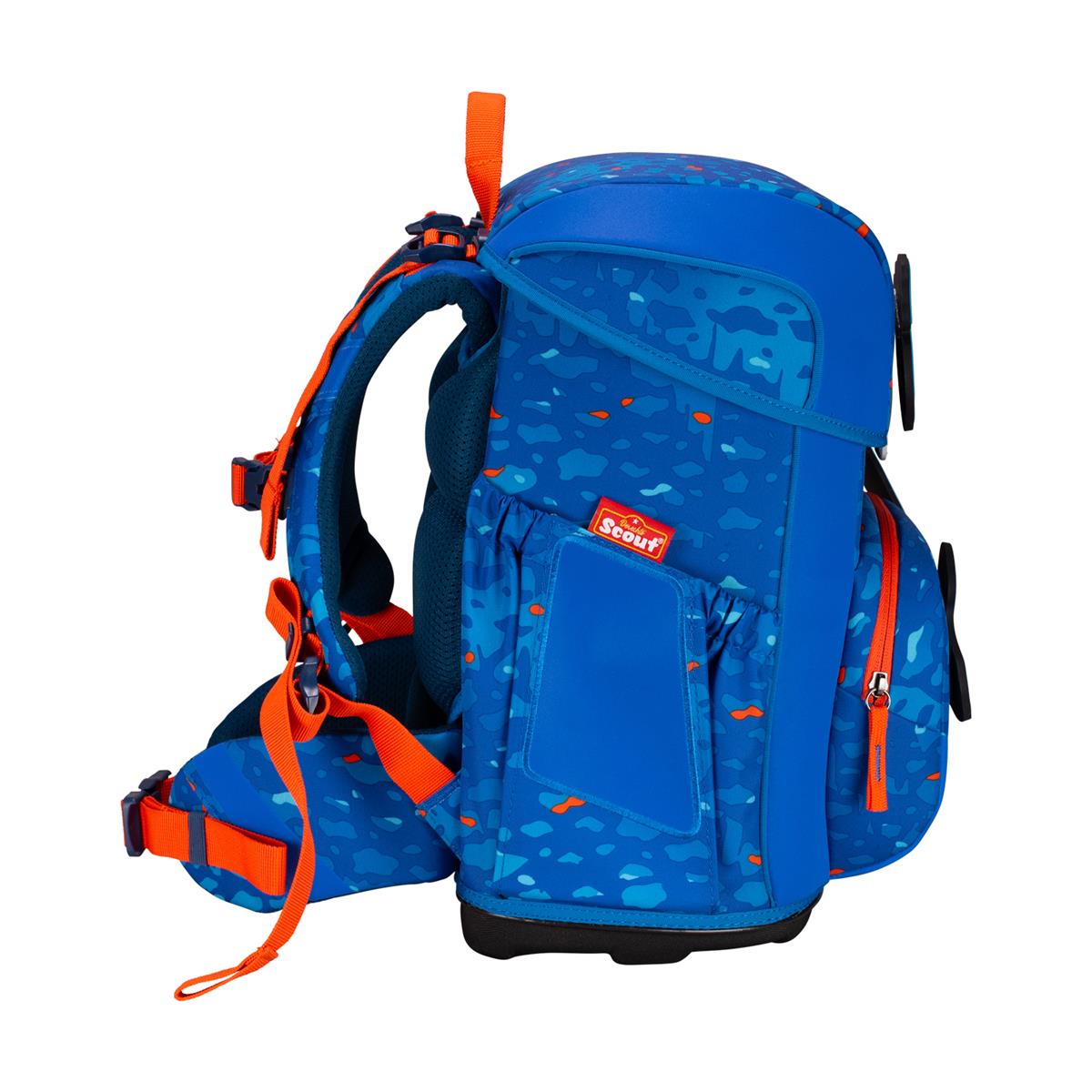 Scout Schulranzen-Set Neo 4.tlg. Exklusiv Superflash Blue Dino