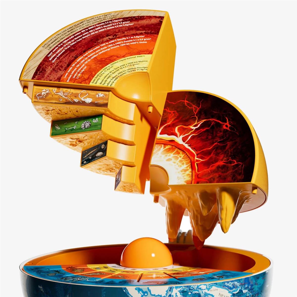 Topbright Science Can Science can Die Erde mit leuchtendem Kern & Quiz für Kinder