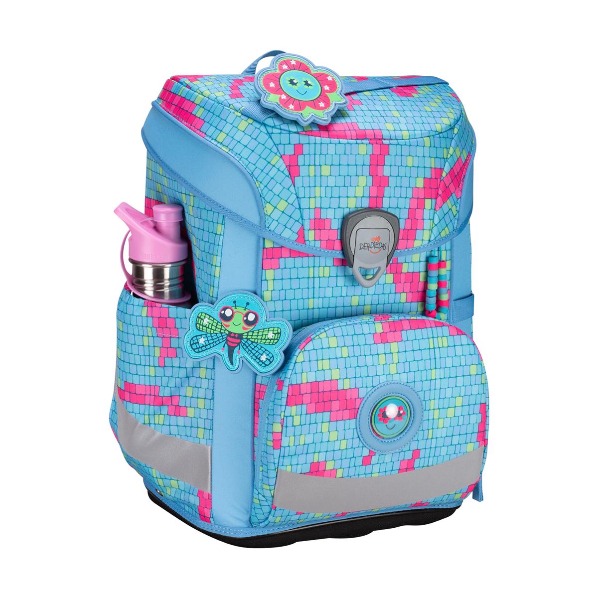 Der Die Das Schulranzen-Set Ergoflex Easy 2025 tlg. Happy Pixel