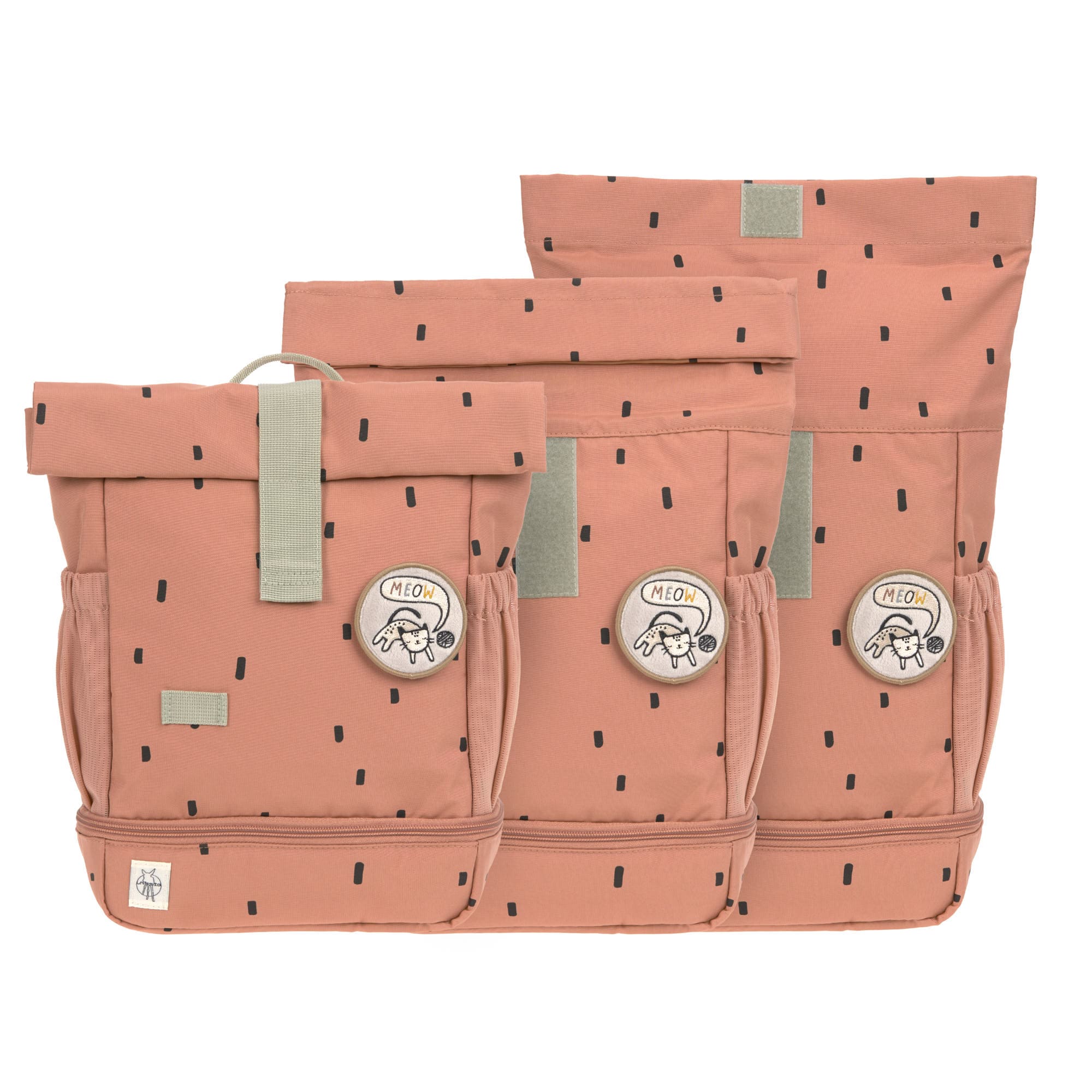 Lässig Kindergartenrucksack Rolltop Happy Prints, Karamell Lässig Kindergartenrucksack Rolltop Happy Prints, Karamell