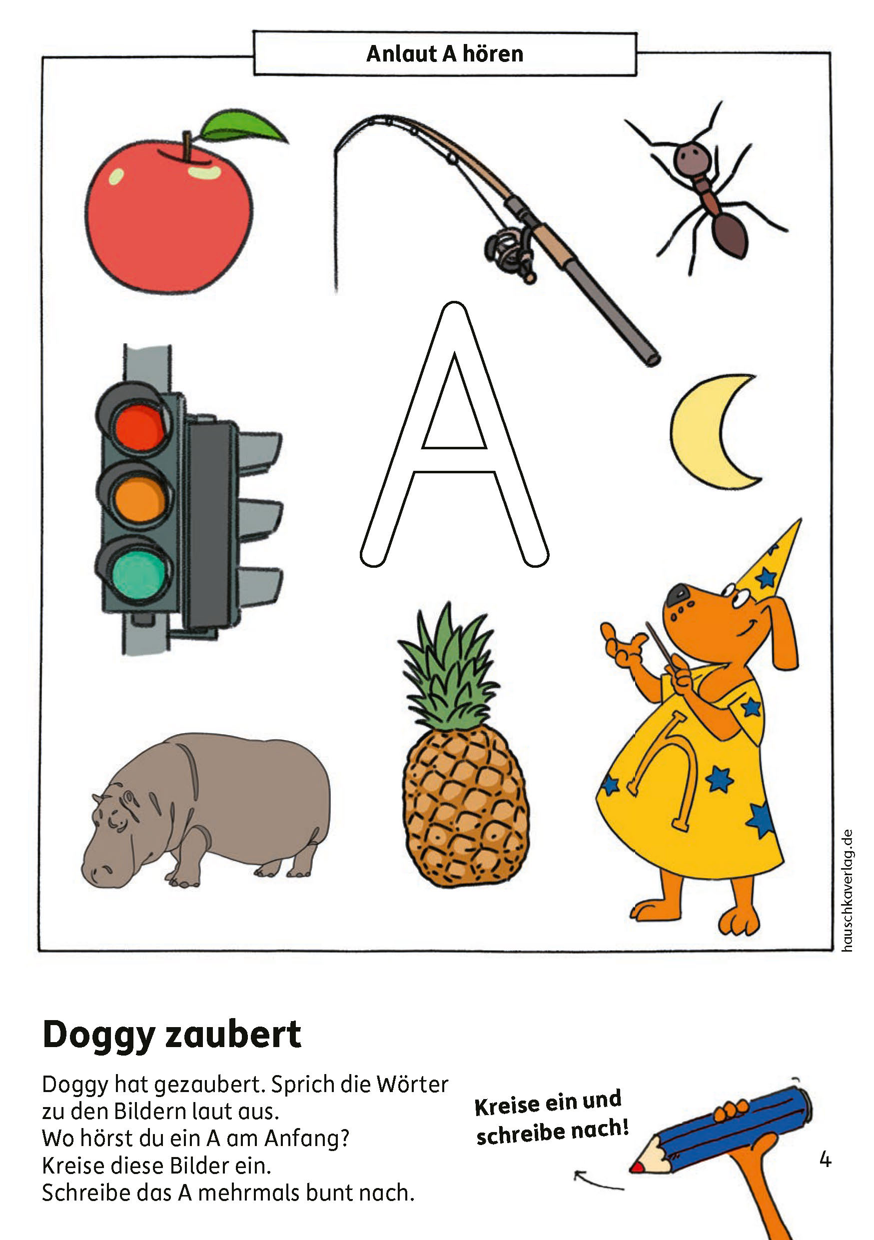 Hauschkaverlag Schulstart-Block ab 6 Jahre Buchstaben schreiben lernen