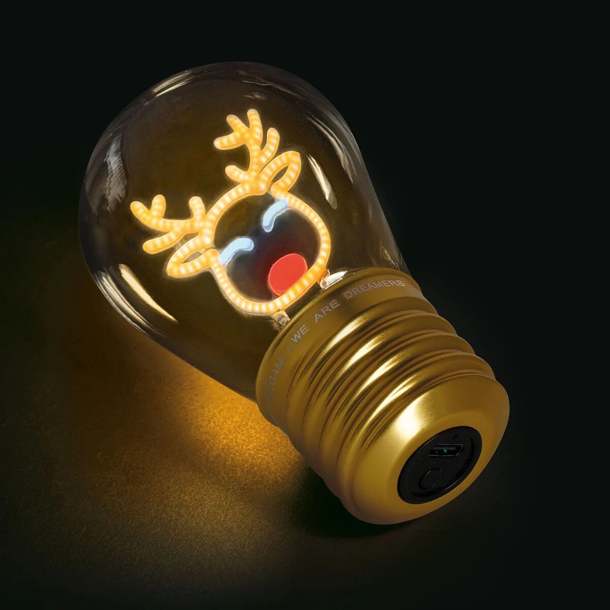 Legami Weihnachten 2025 Artikel Deko-Tischlampe in Glühbirnenform - Reindeer - Bulb Fiction Legami Weihnachten 2025 Artikel Deko-Tischlampe in Glühbirnenform - Reindeer - Bulb Fiction
