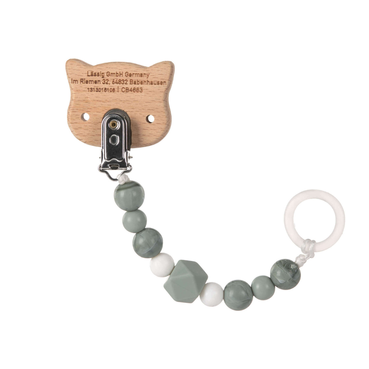 Lässig Schnullerkette - Little Chums Katze Grau Lässig Schnullerkette - Little Chums Katze Grau