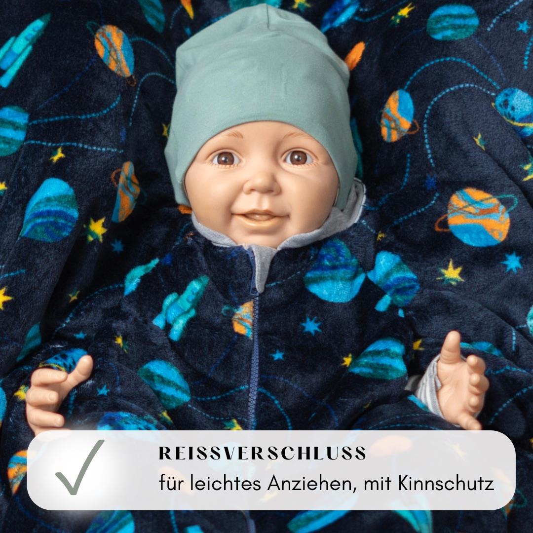 Kikkifax Kindersitzponcho aus Fleece Space