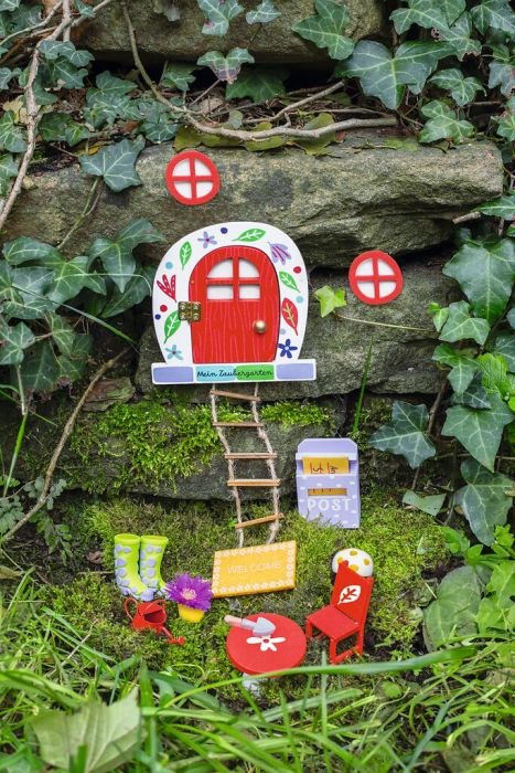 moses Mein Zaubergarten Feen- und Wichteltür Gartendeko und -utensilien