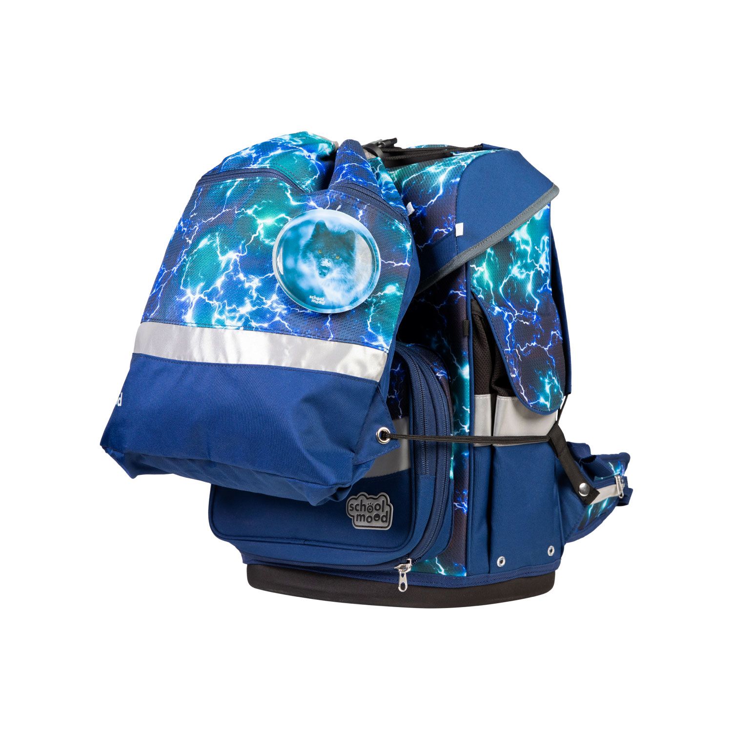 School-Mood Timeless Pro Schulranzen-Set 2025 7-tlg. Felix (Wolf)