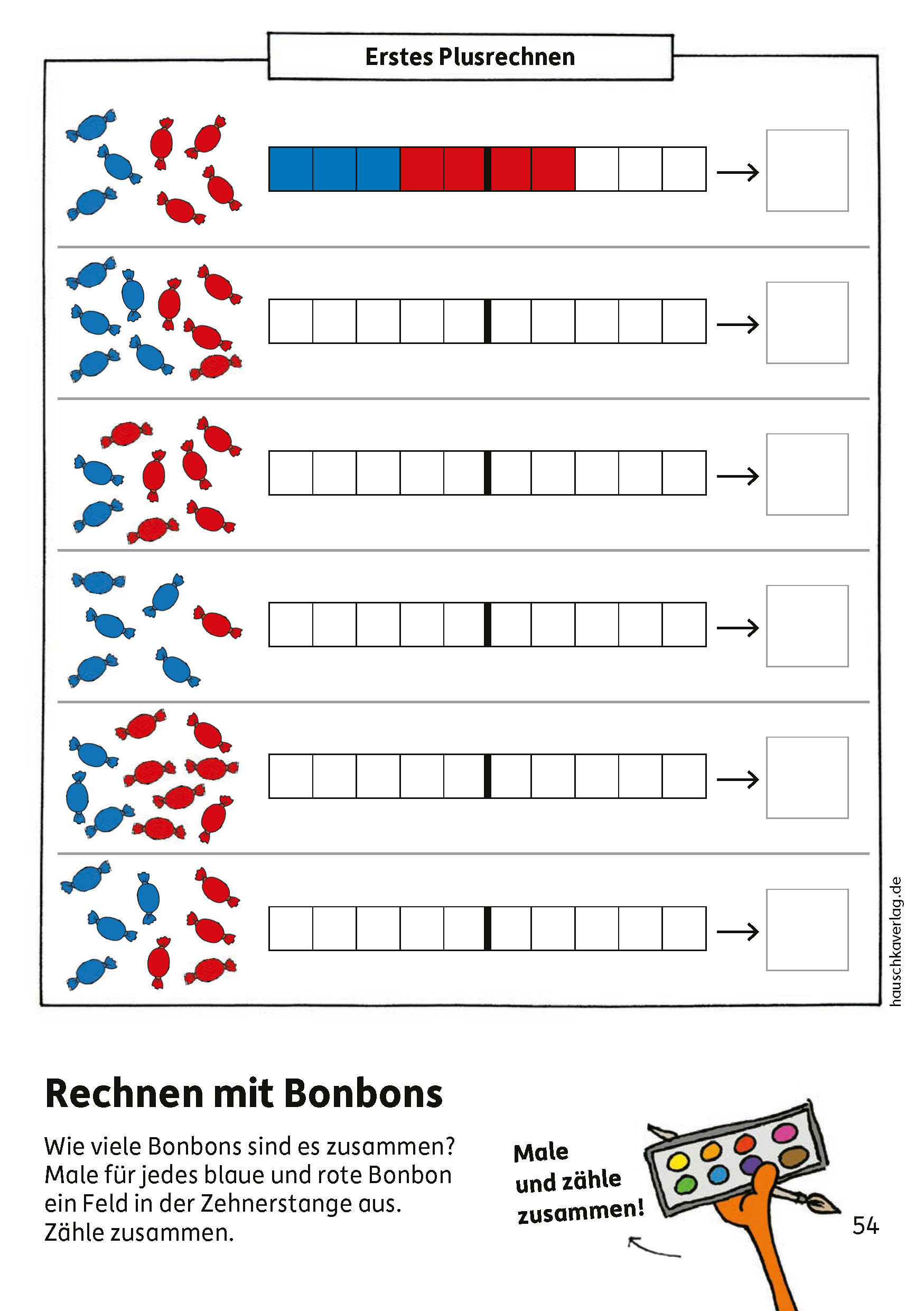 Hauschkaverlag Schulstart-Block ab 6 Jahre Zahlen schreiben, zählen und rechnen