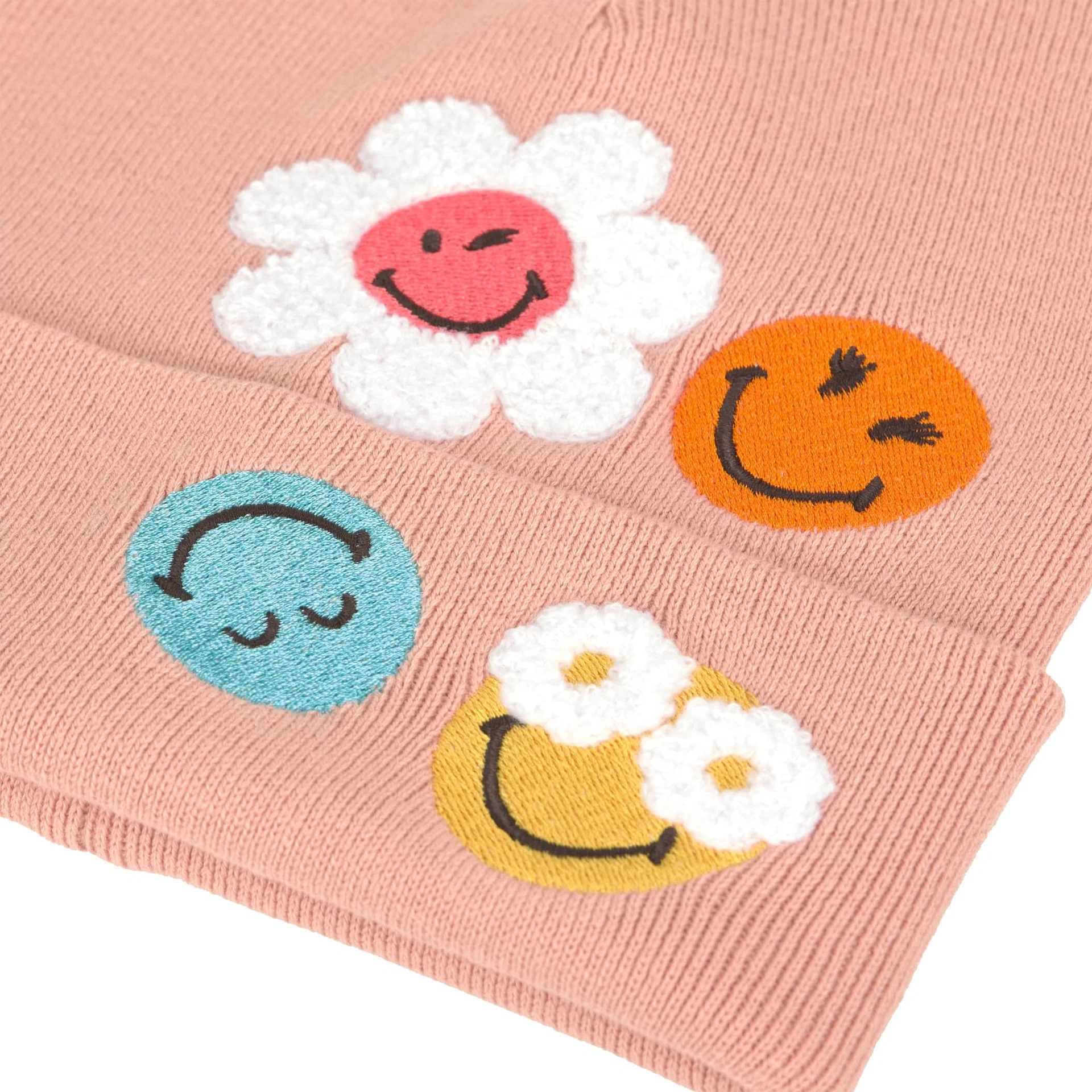 Lässig Mütze V-MASTER Beanie GOTS SmileyWorld® dusty rose 52-56