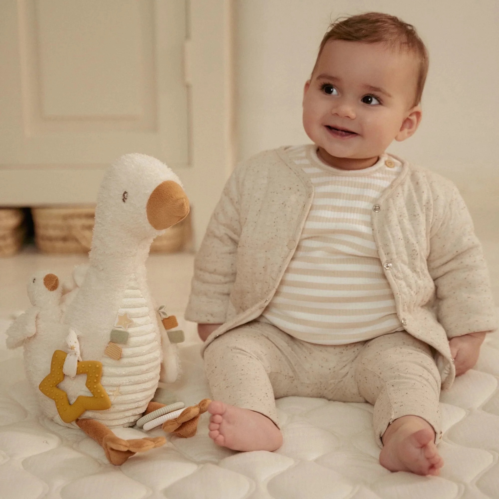 Little Dutch Aktivitäten-Kuscheltier Gans Weiß - Kleine Gans