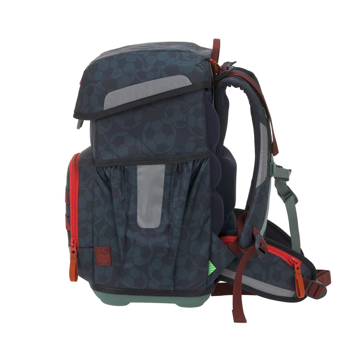 Lässig Schulranzen-Set Unique Light 2026 Fußball Dunkelblau