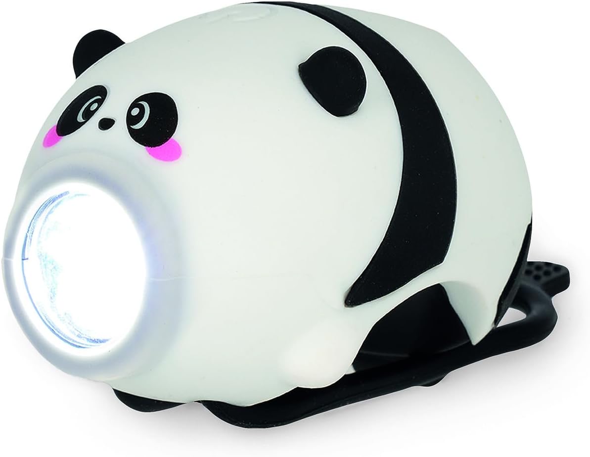 Legami Wiederaufladbare Frontleuchte mit 3 Lichtmodi und 5 Klingeltönen Panda