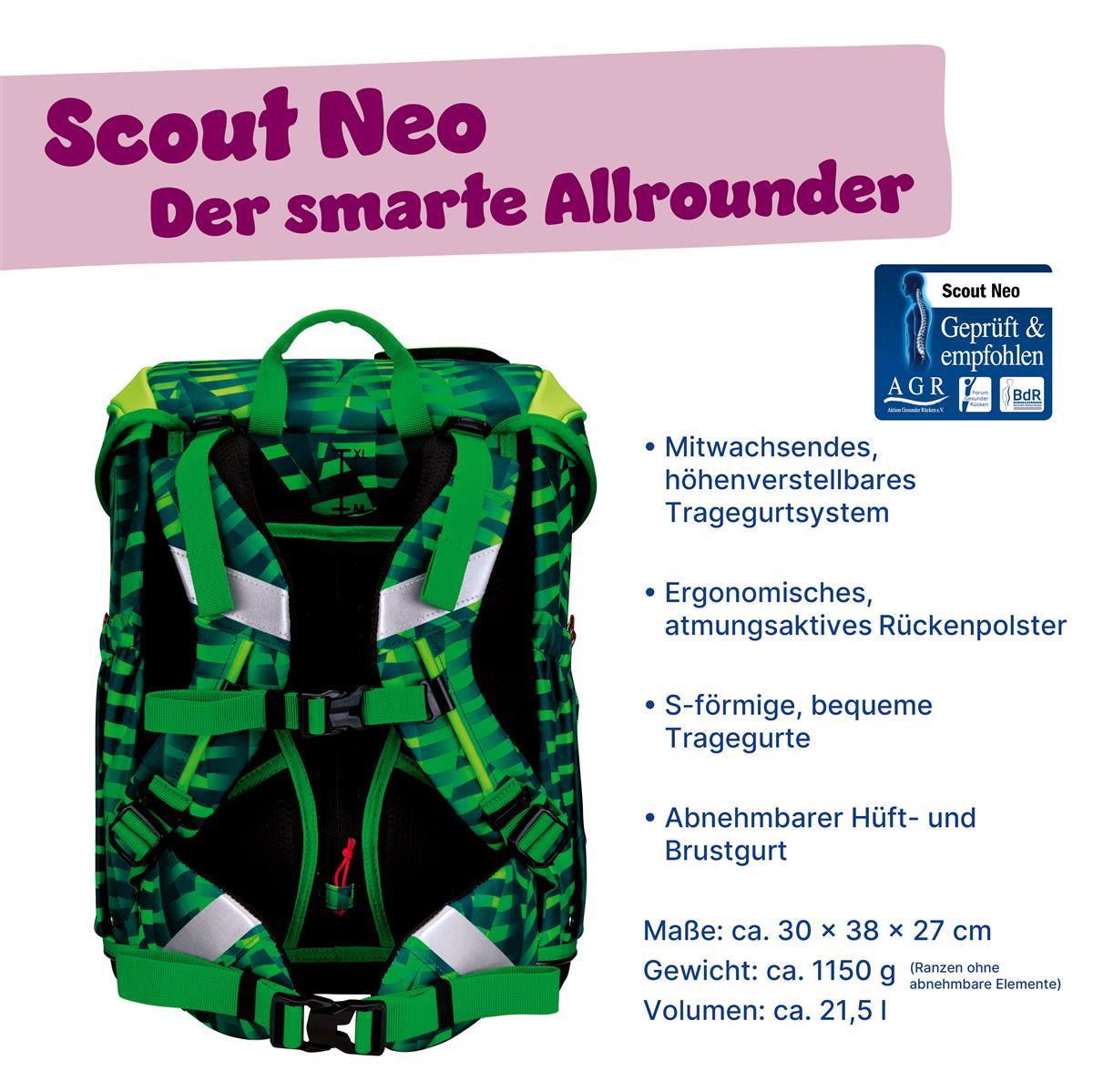 Scout Schulranzenset Micro Danger Dino