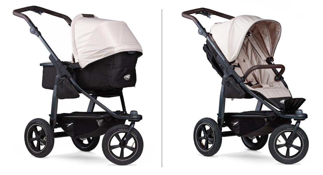 tfk mono3 - Kombi Kinderwagen mit Luftrad-Set sand