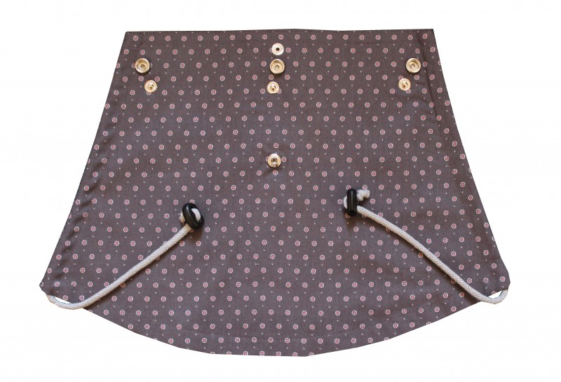 JoNo Mei Tai Zusatzkopfstützen - Graubraun mit zarten Blüten JoNo Mei Tai Zusatzkopfstützen - Graubraun mit zarten Blüten