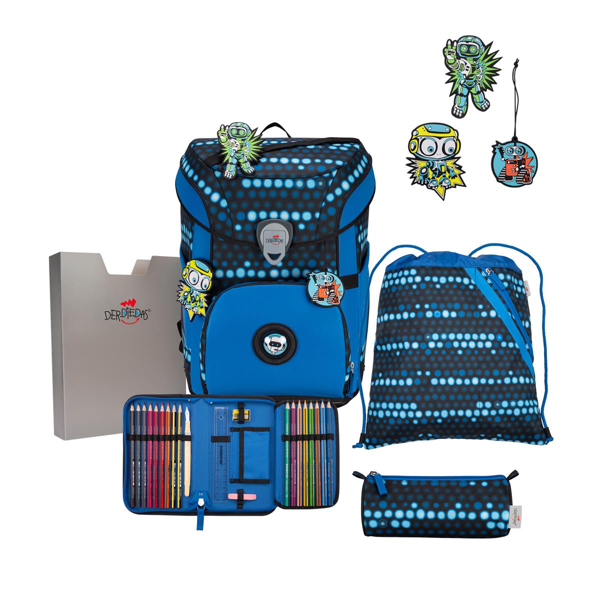 Der Die Das Schulranzen-Set Ergoflex Easy 2025 tlg. Superflash Blue Robot