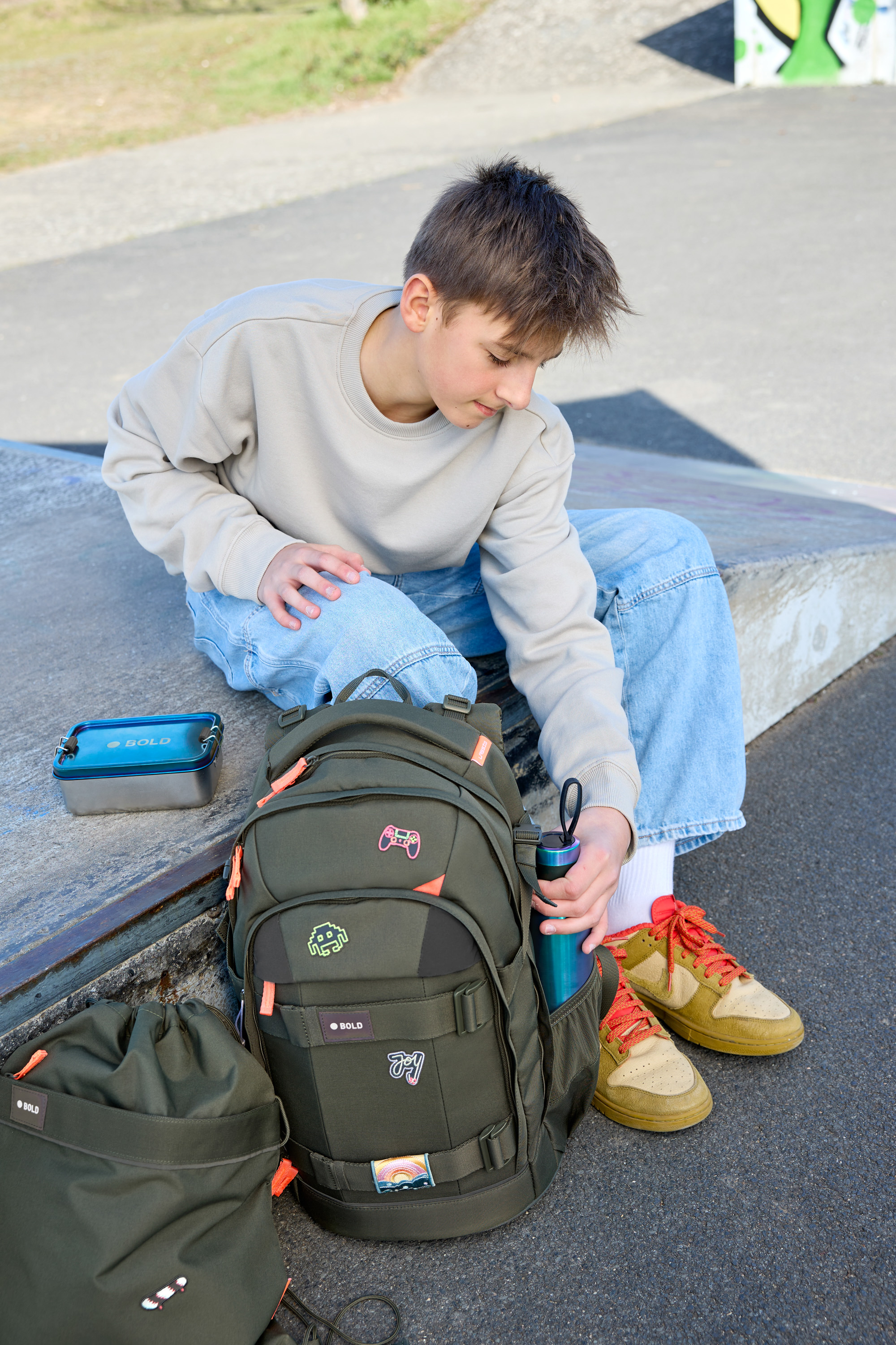 Lässig Schulrucksack BOLD Origin Dark Olive Lässig Schulrucksack BOLD Origin Dark Olive