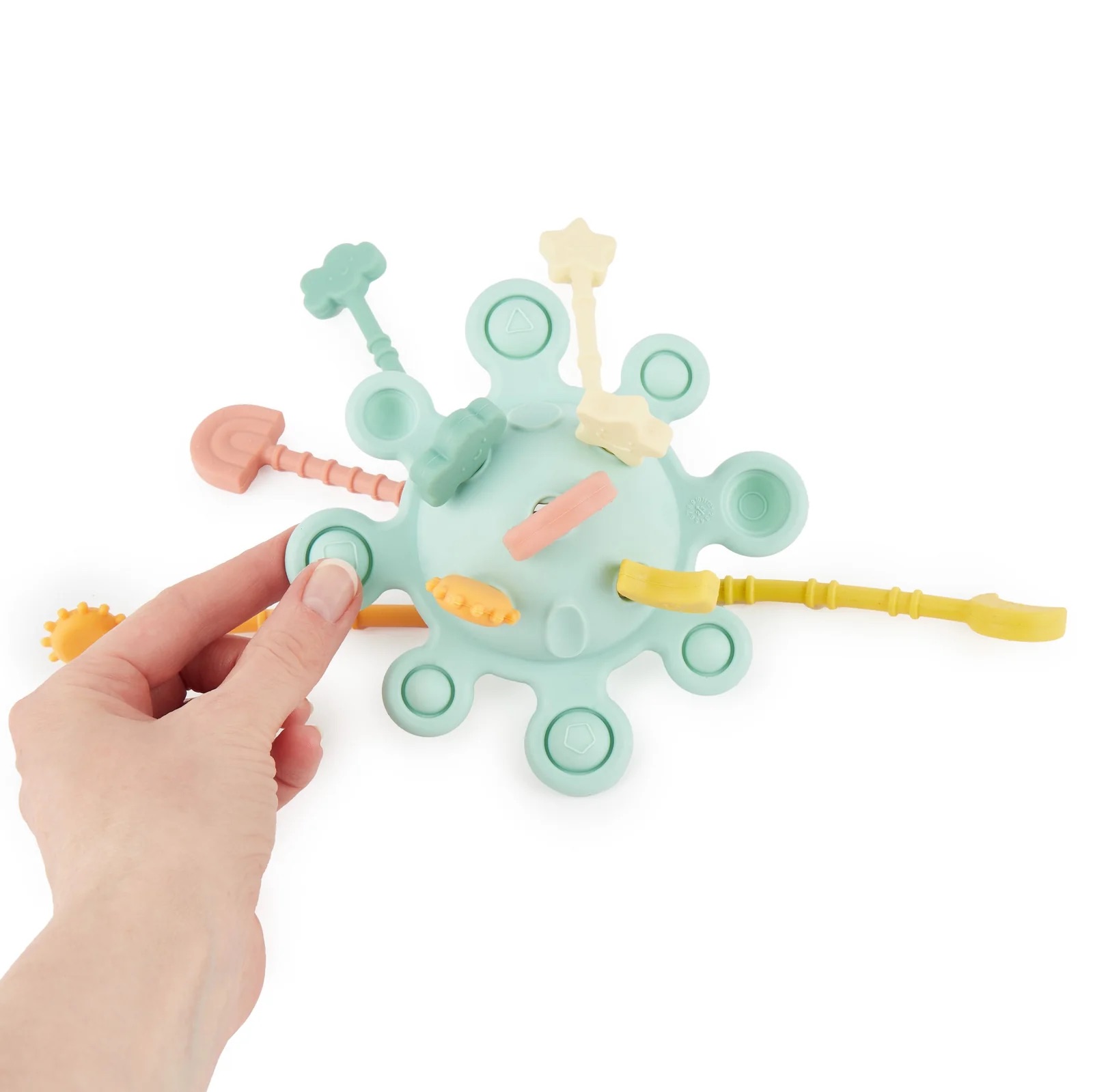 bieco Spielwaren Silikon Montessori Aktivitätsspielzeug eucalyptus