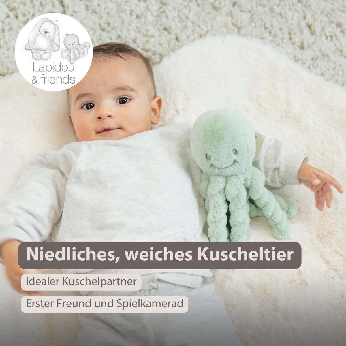 Nattou Kuscheltier Oktopus Kupfergrün