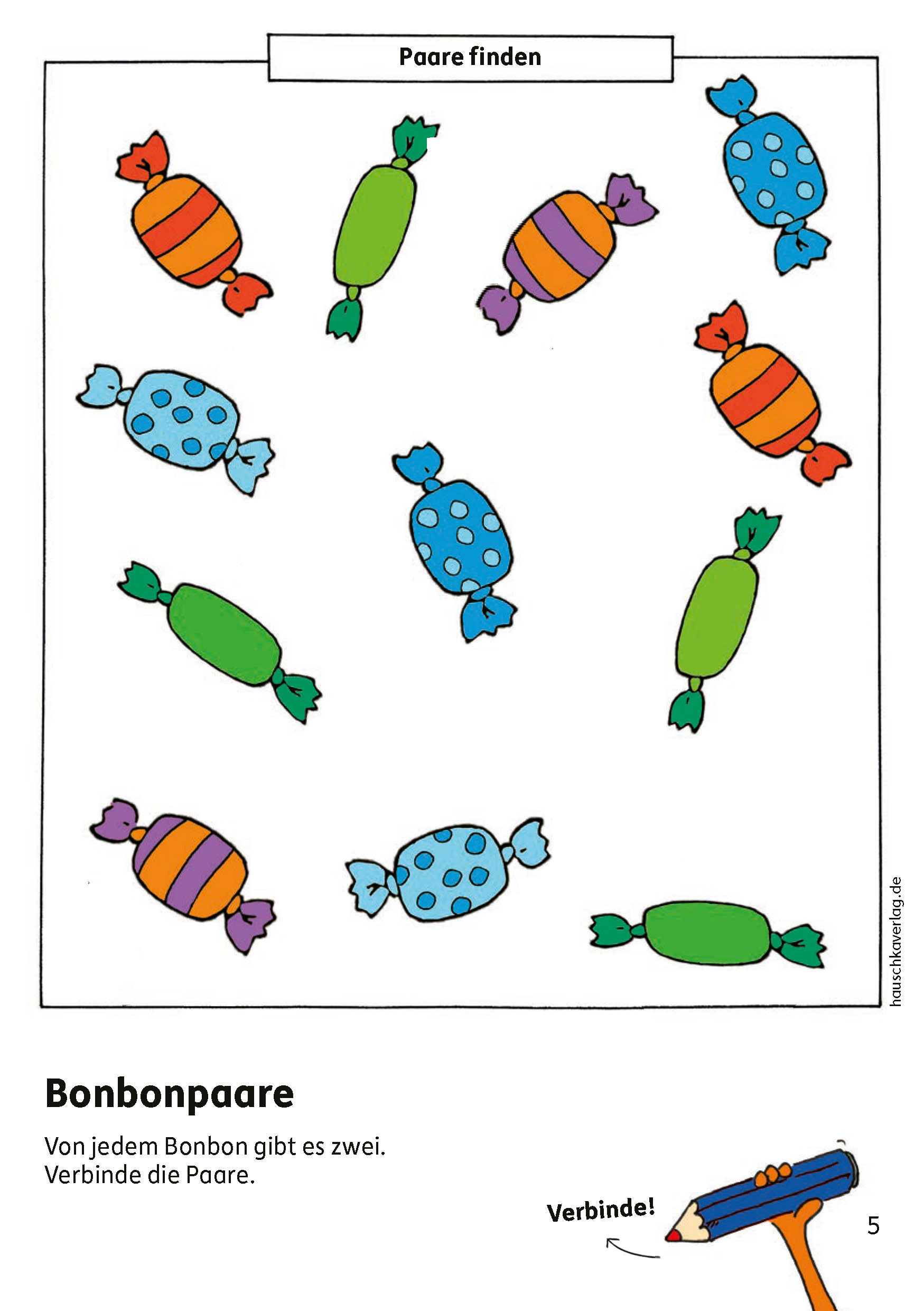 Hauschkaverlag Kindergartenblock ab 4 Jahre Rätselspaß, Konzentration und Logik