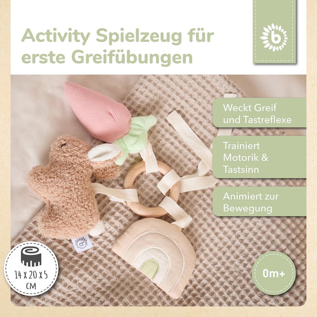 bieco ACTIVITY Spielzeug Hase Fine caramel