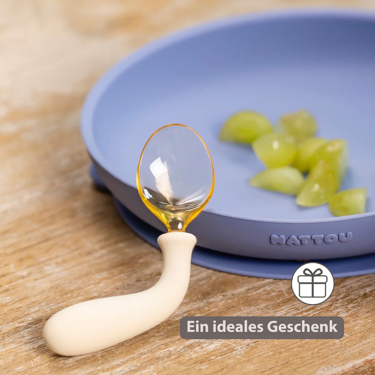 Nattou Löffel & Gabel SET 8M+ weiß