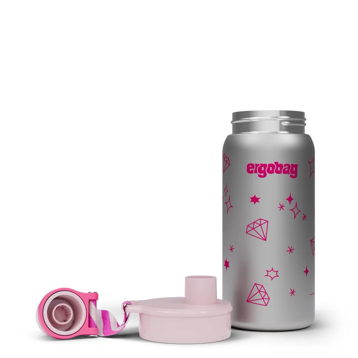ergobag Trinkflasche Edelstahl Glitzer
