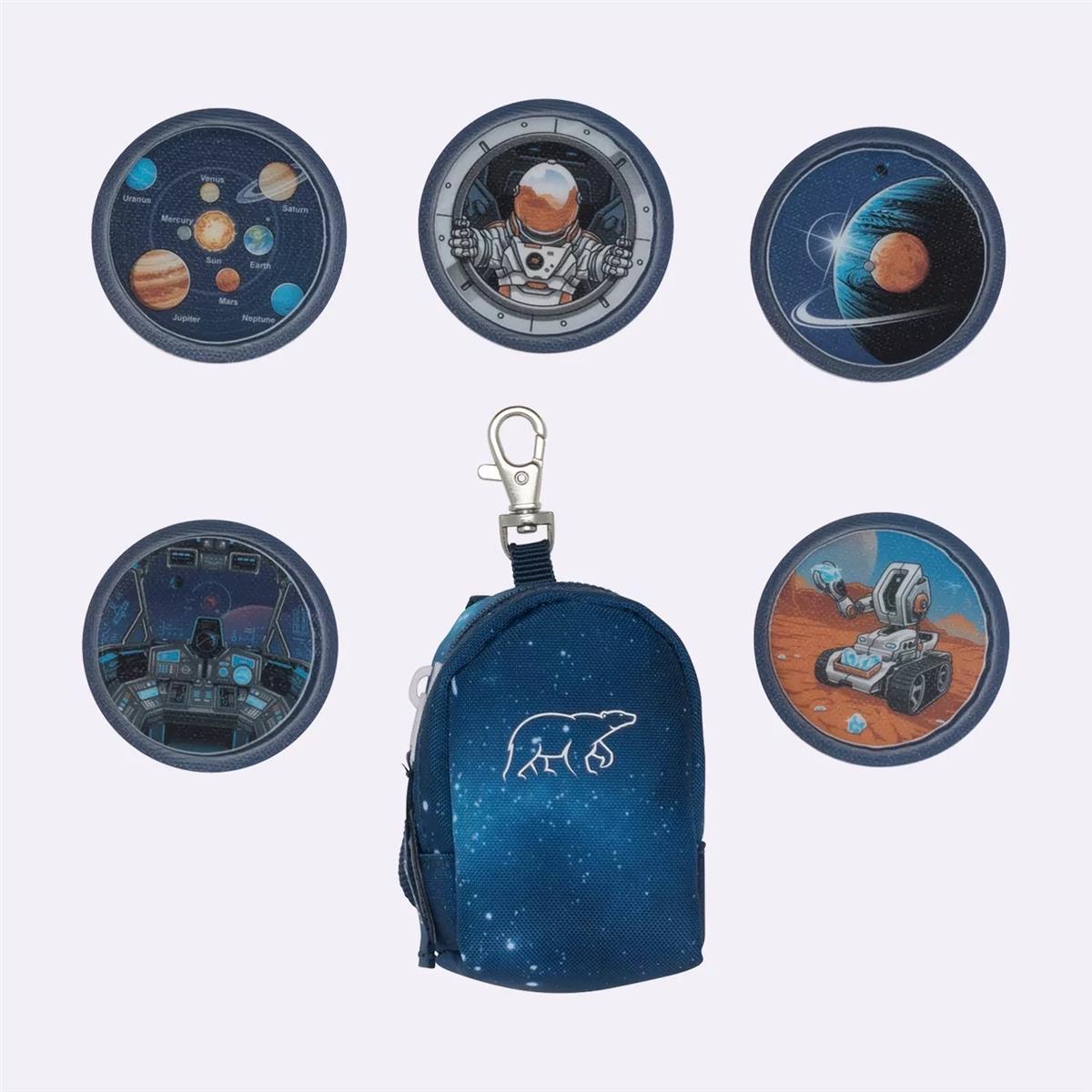 Beckmann Mini Rucksack mit Buttons (Klettis) Set Space Mission