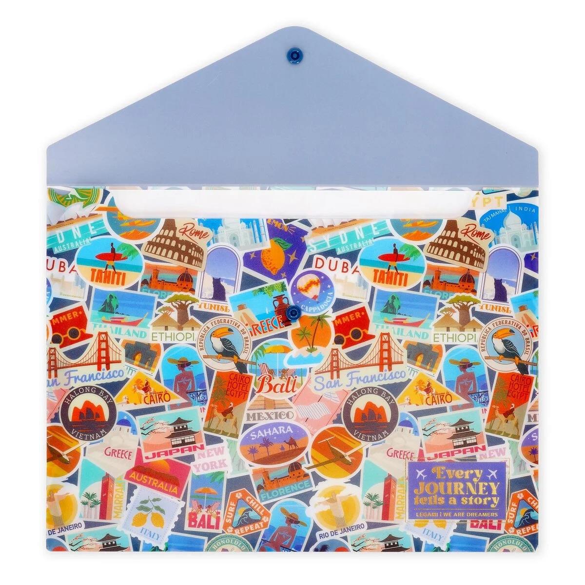 Legami Dokumentenmappe - Fold & Order Travel Stickers