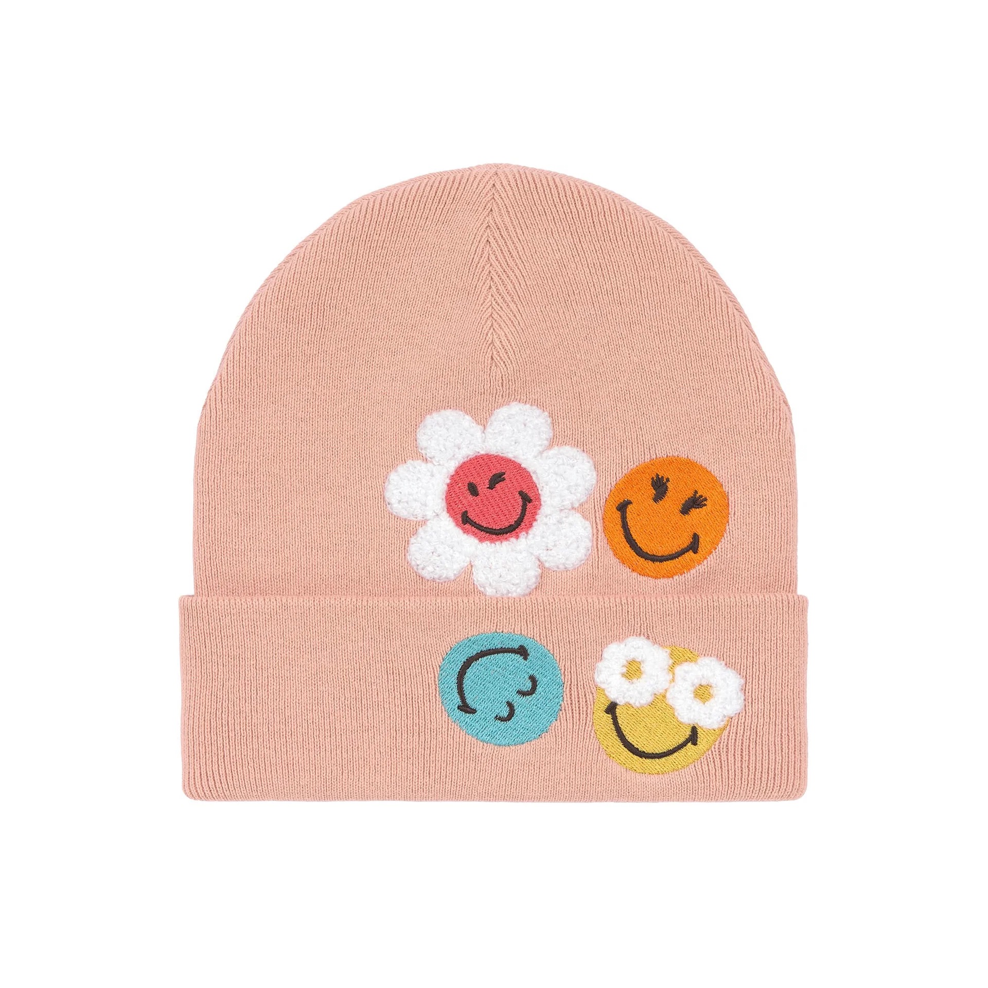 Lässig Mütze V-MASTER Beanie GOTS SmileyWorld® dusty rose 52-56