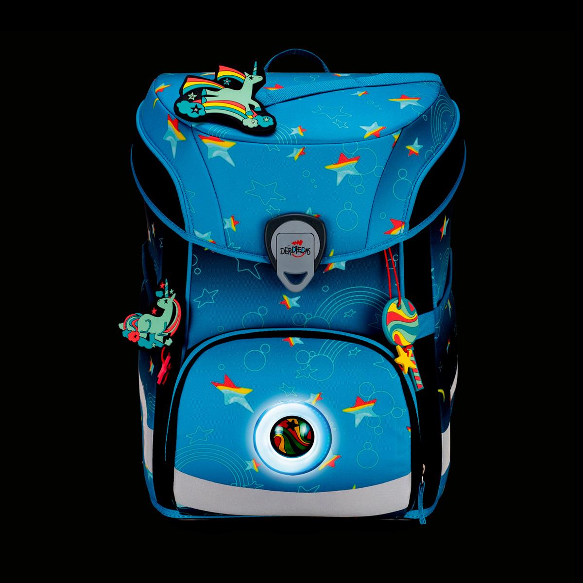 Der Die Das Schulranzen-Set Ergoflex Easy 2025 tlg. LED Rainbow Star Der Die Das Schulranzen-Set Ergoflex Easy 2025 tlg. LED Rainbow Star