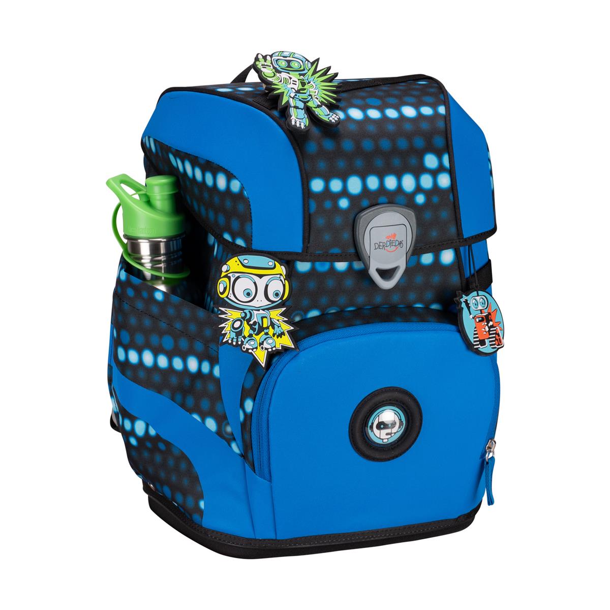 Der Die Das Schulranzen-Set Ergoflex Tiny 5 tlg. Superflash Blue Robot