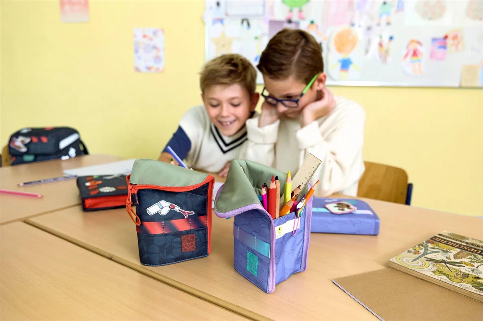 Lässig Schulranzen-Set Unique Light 2026 Wolken Lila