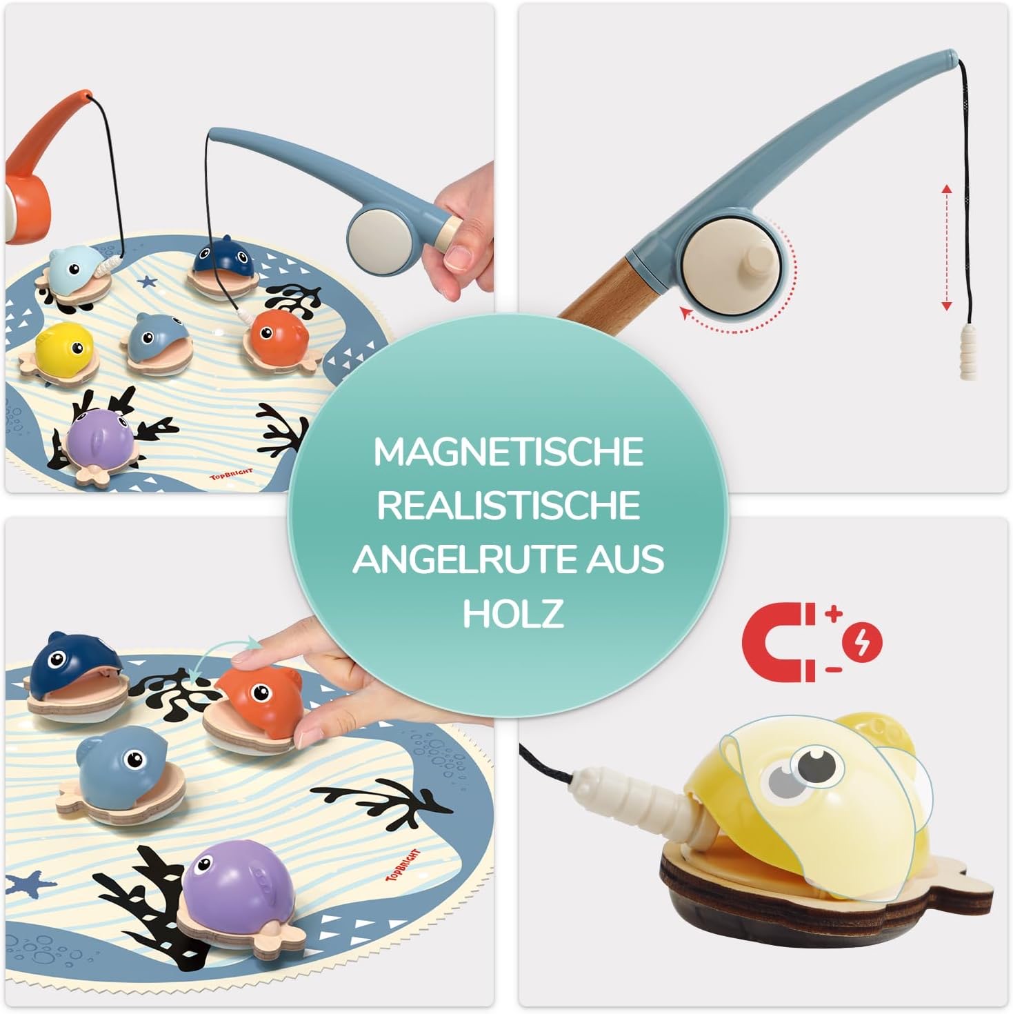 Topbright Magnet Angelspiel FANG DEN FISCH bunt