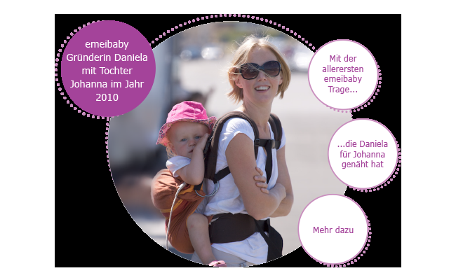 Emeibaby Tragehilfe easy Toddlersize grau / schwarz