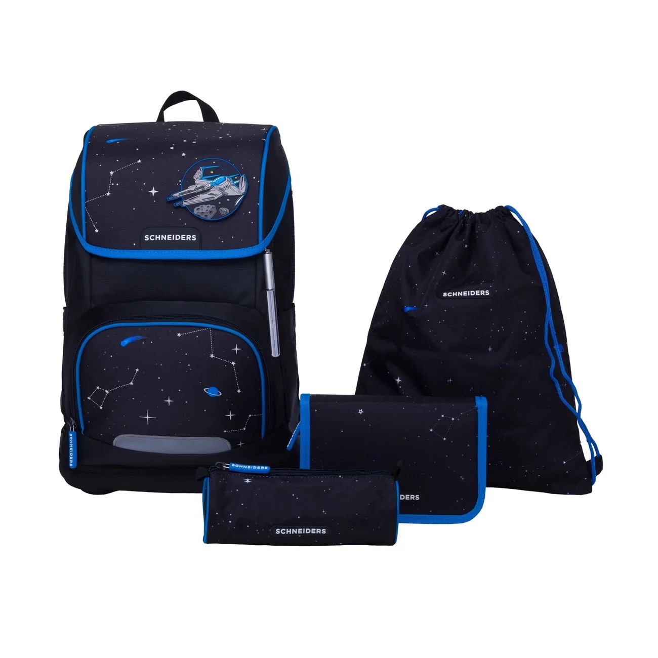 Schneiders Ergoplus Schulrucksack-Set 8-tlg. Space Quest