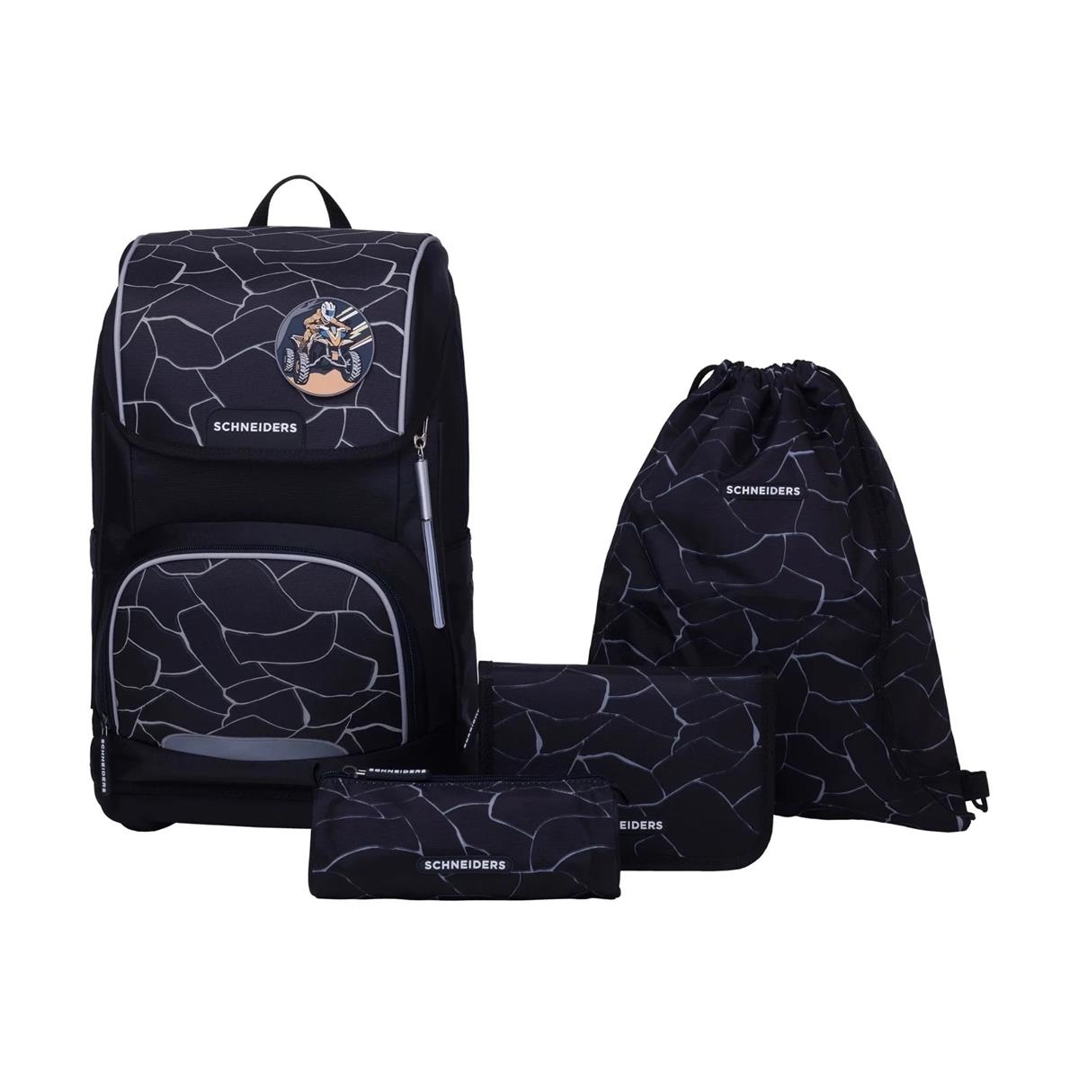 Schneiders Ergoplus Schulrucksack-Set 8-tlg. Dark Hunter