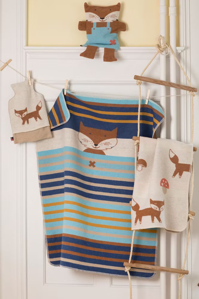 Fussenegger Babydecke 70 x 90 cm Fuchs Multistreifen
