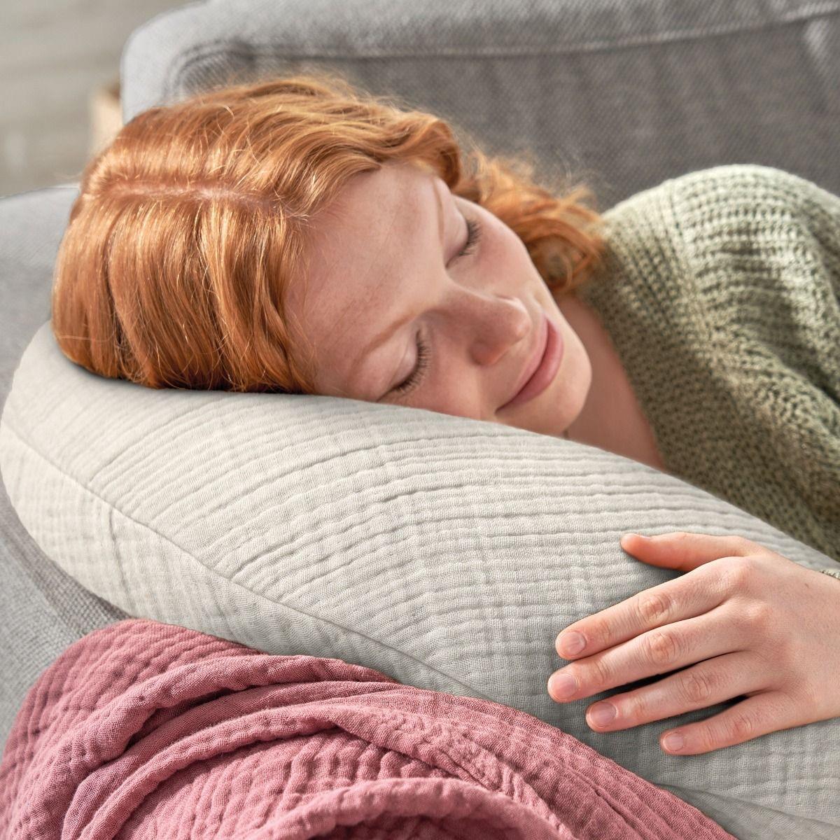 Theraline Stillkissen Musselinmond Lichtgrau