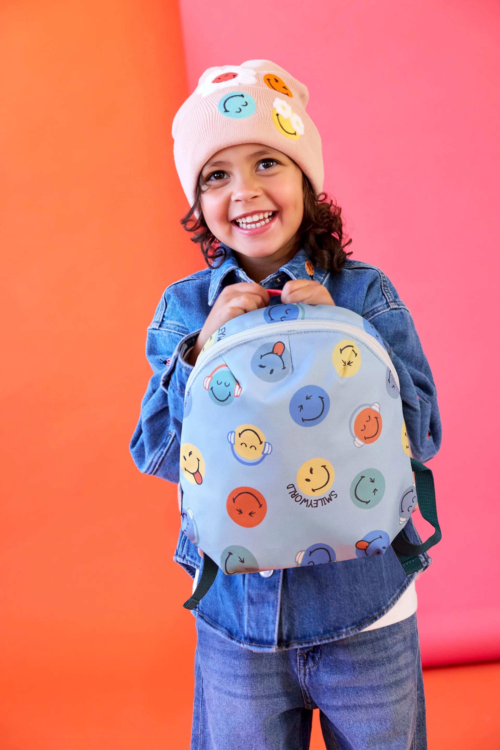 Lässig Mütze V-MASTER Beanie GOTS SmileyWorld® dusty rose 52-56