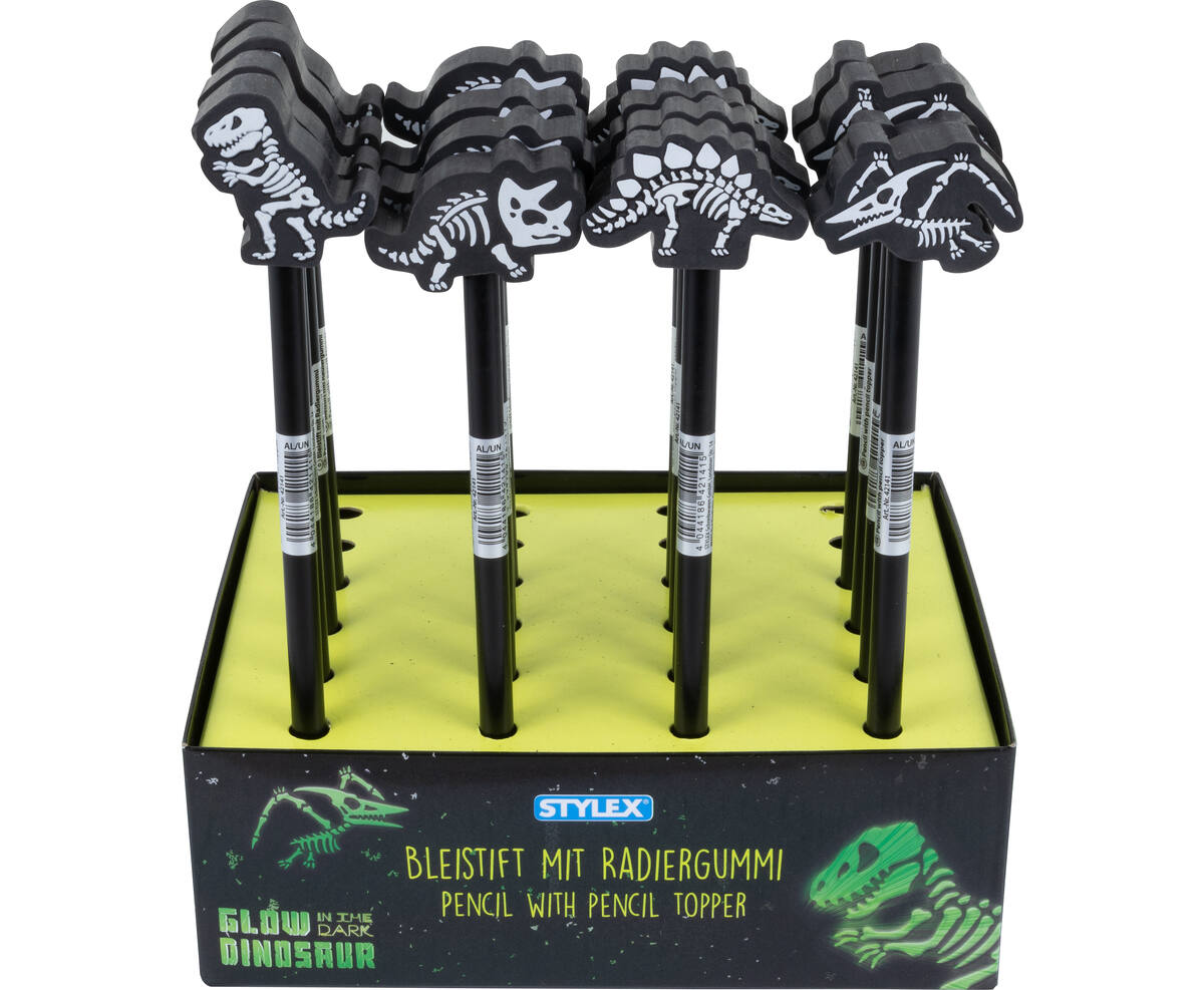Stylex Bleistifte mit Radiergummi-Topper, Dino Pterodactylus Flugsaurier Stylex Bleistifte mit Radiergummi-Topper, Dino Pterodactylus Flugsaurier