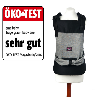 Emeibaby Tragehilfe easy Toddlersize grau / schwarz