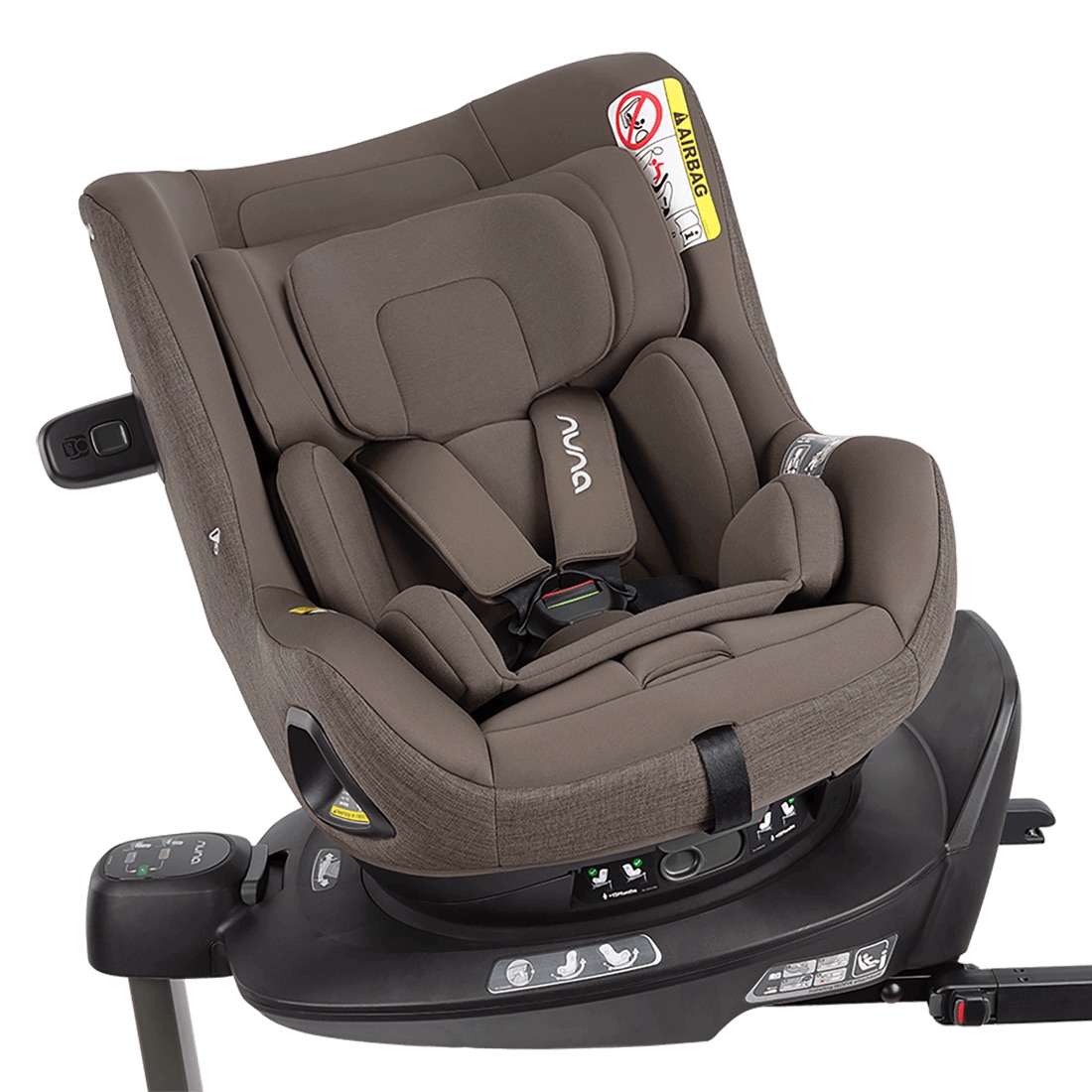 nuna_pruu_chestnut_sip_smartlock_nohands_closed_gl_web.jpeg nuna PRUU Reboarder (40 – 105 cm/ 0 – 19 kg) Chestnut