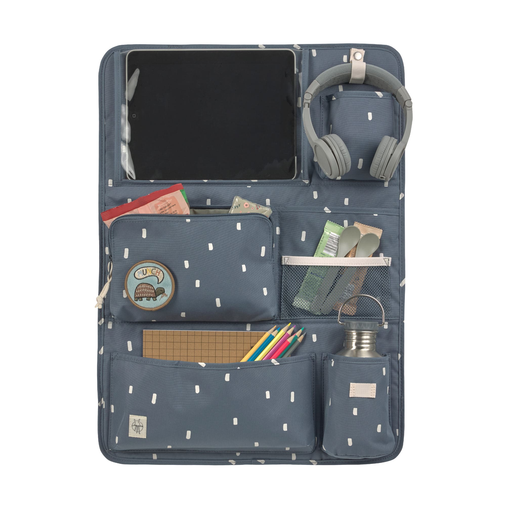 Lässig Auto Organizer Kinder Happy Prints Dunkelblau